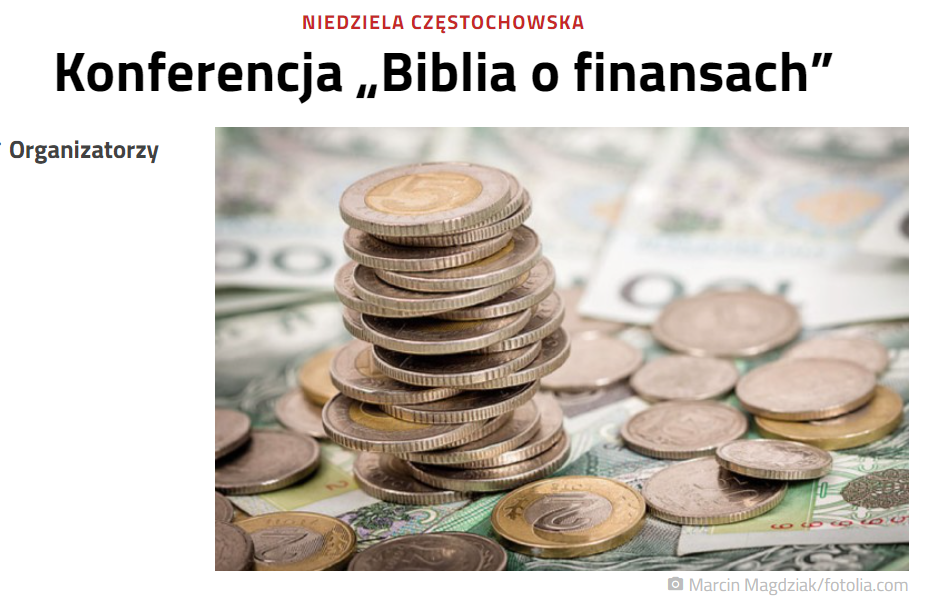 Niedziela – Konferencja “Biblia o finansach”