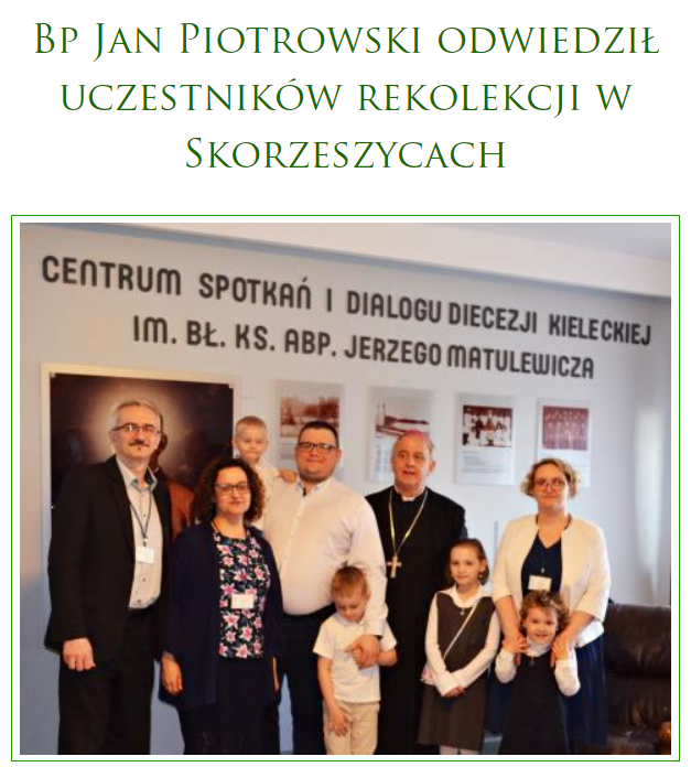 Diecezja Kielecka – Rekolekcje “Bóg, praca i pieniądze”.